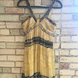 Yellow knee-length Nine West dress