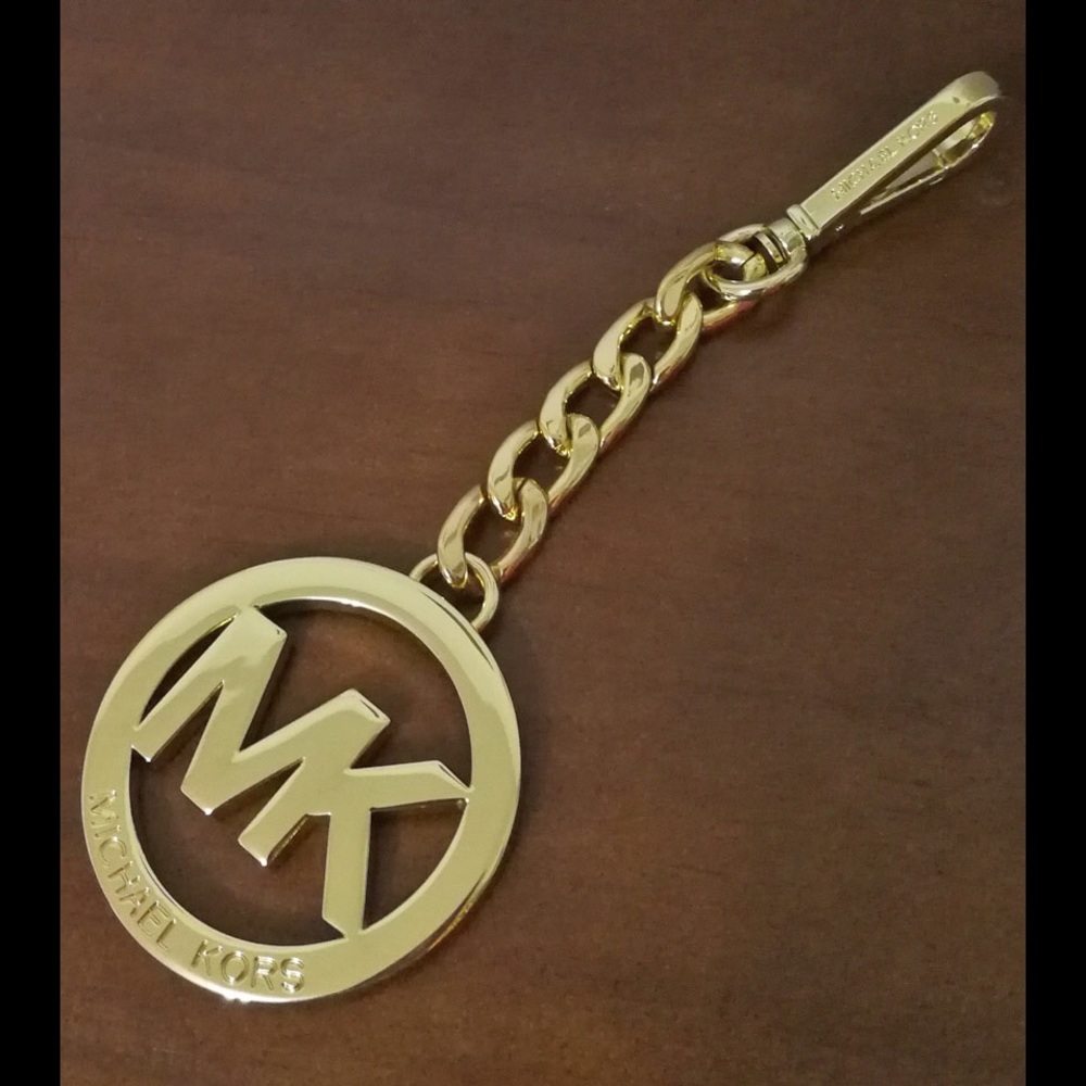 New MK Logo Medallion Key Chain, Fob, Key Ring