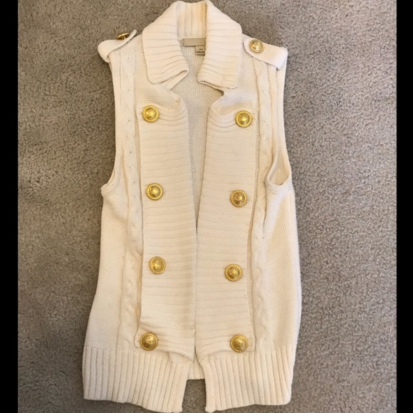 Gold Button Sweater Vest - Picture 2 of 3