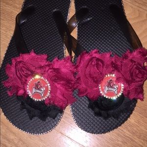 Arkansas razorbacks flip flops