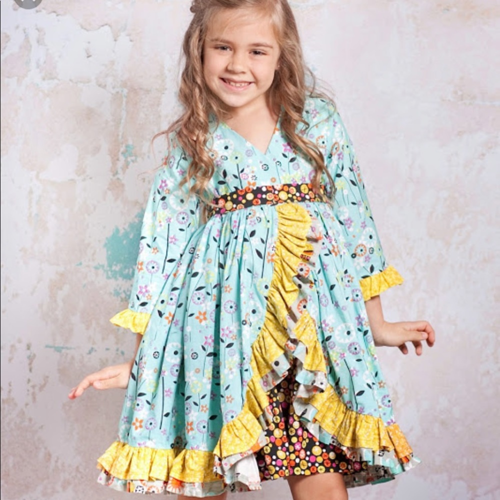 NWT Blue and Yellow jelly the pug dress