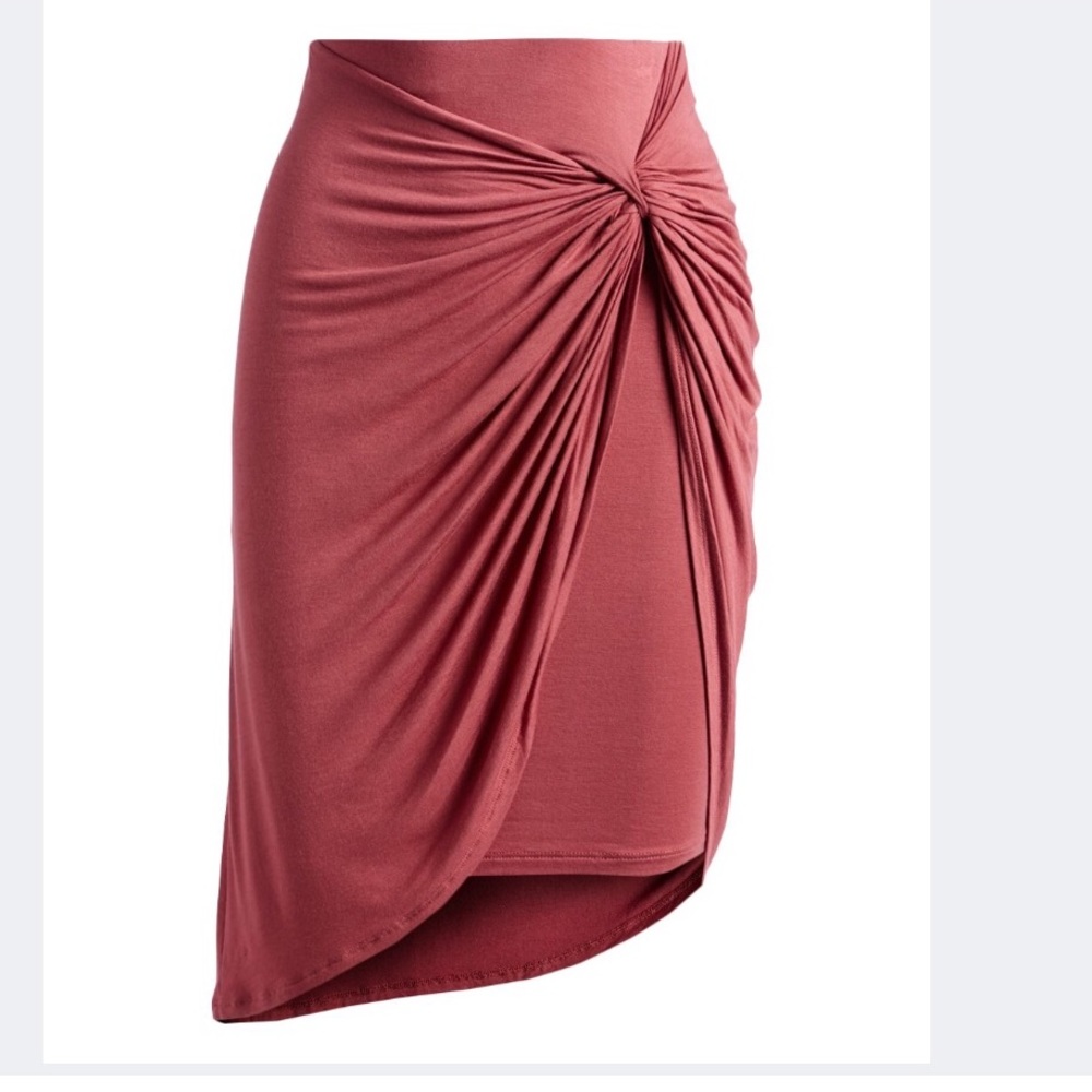 Last one! Off-center ruched tied skirt