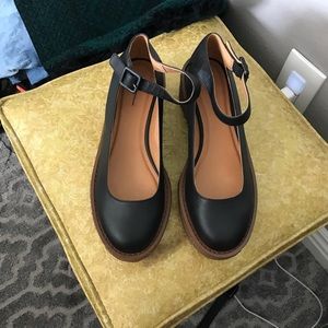 Platform ankle strap shoes