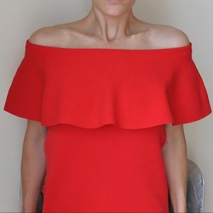 Ann Taylor STUNNING Red Peplum Top