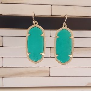 Kendra Scott teal Elle earrings