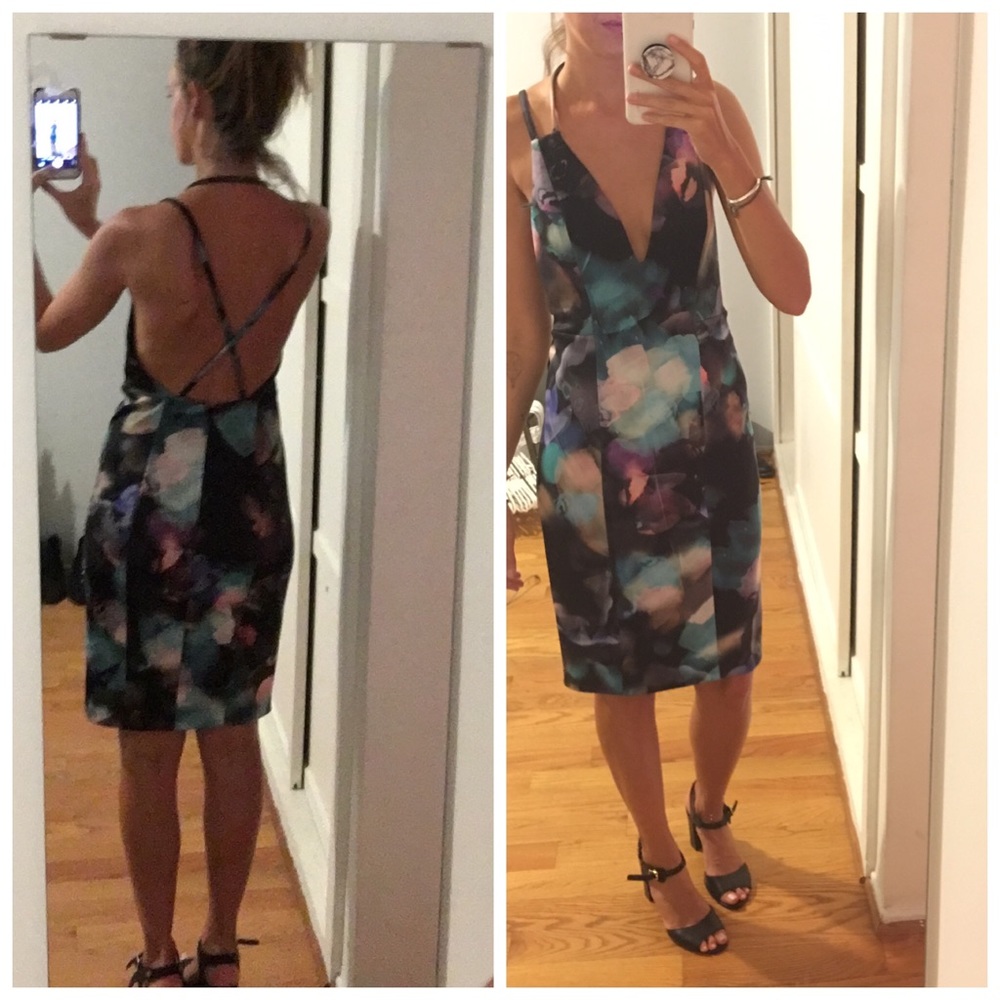 Watercolor BCBG dress