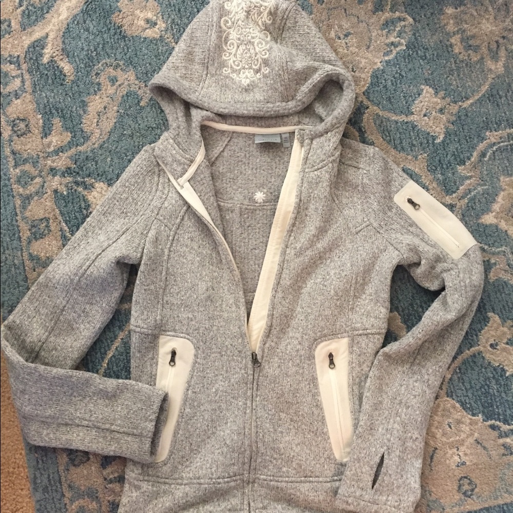 ATHLETA gray zip up hoodie