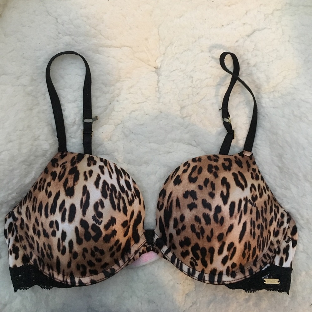 PINK leopard Push up bra