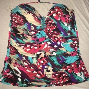 La Blanca Tankini top with stone embellishments