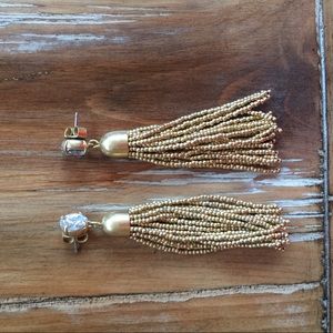 Jcrew gold tassel earrings