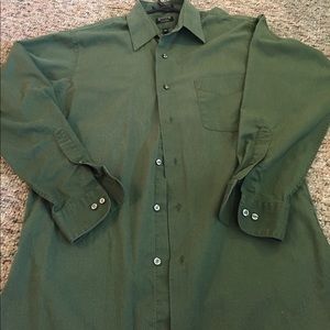 Hunter green button down
