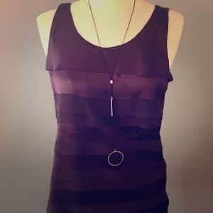 NWOT Ann Taylor Loft deep purple XS top