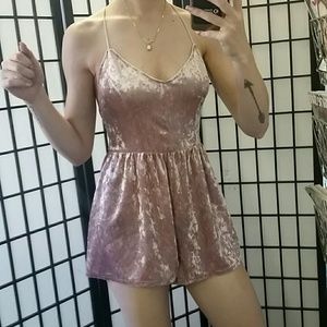 Velvet blush jumpsuit