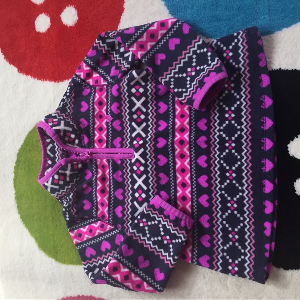 2T Pull-over pattern fleece top