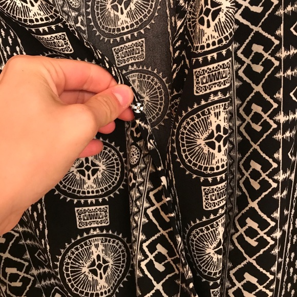 Black and white patterned/ tribal print Romper - Picture 3 of 4