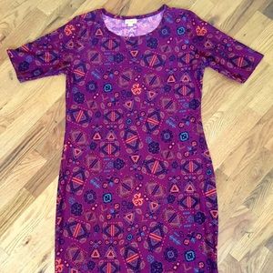 LuLaRoe Julia Dress Aztec & Leggings Material