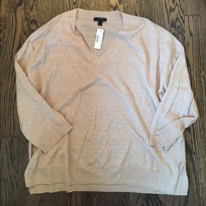 J. Crew v-neck linen sweater