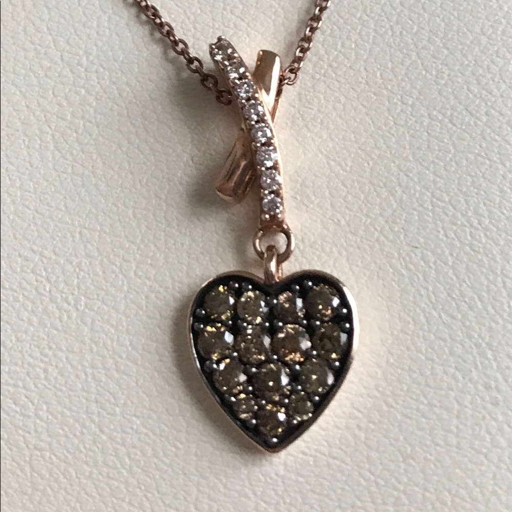 LeVian chocolate heart necklace