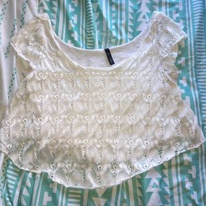 white lace t-shirt