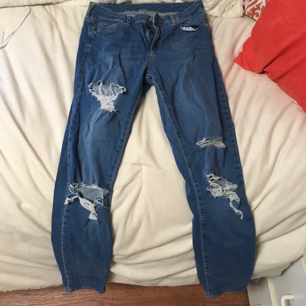 Top shop distressed jeans