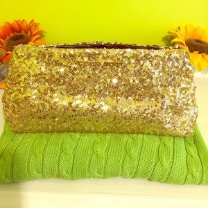 Gold evening bag