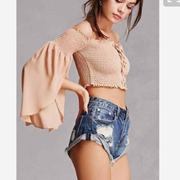 Forever 21 Tops - Smocked Crop Top