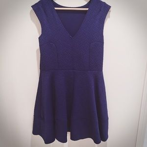 Deep Blue Flare Dress, Size 16