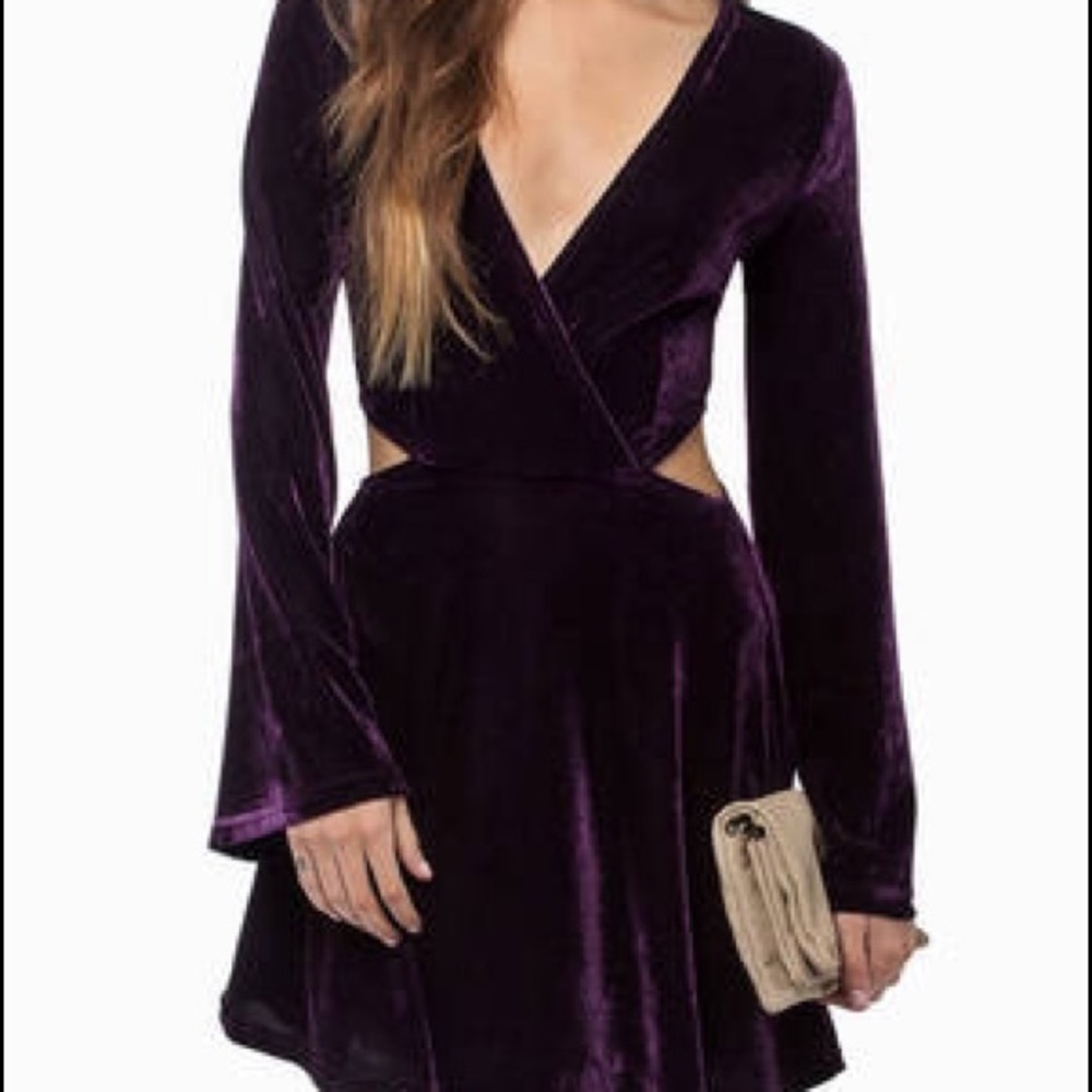 Lucky Chances Velvet Mini Dress