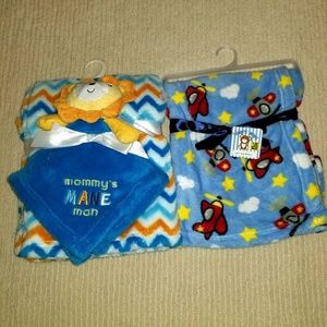 💥SOLD💥Baby boy plush blankets