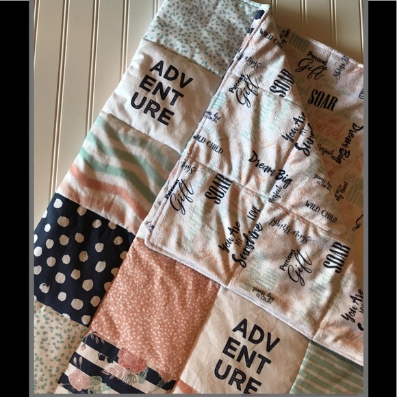 Baby Quilt, baby girl quilt, baby girl bedding - Picture 5 of 5