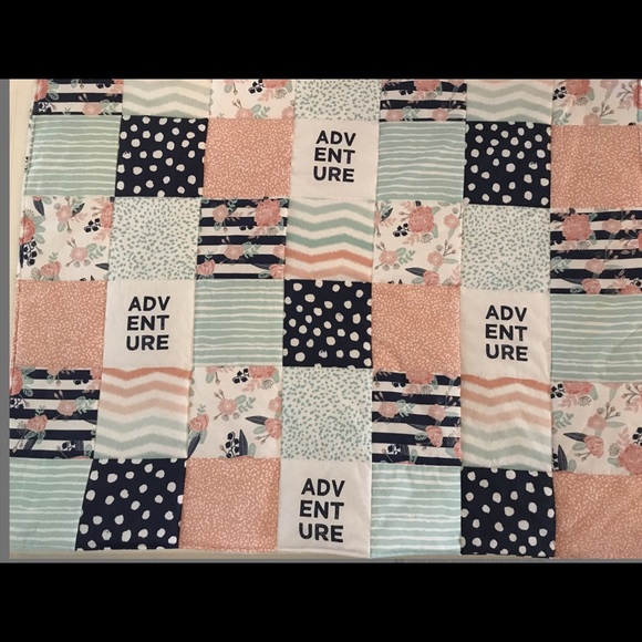 Baby Quilt, baby girl quilt, baby girl bedding - Picture 2 of 5