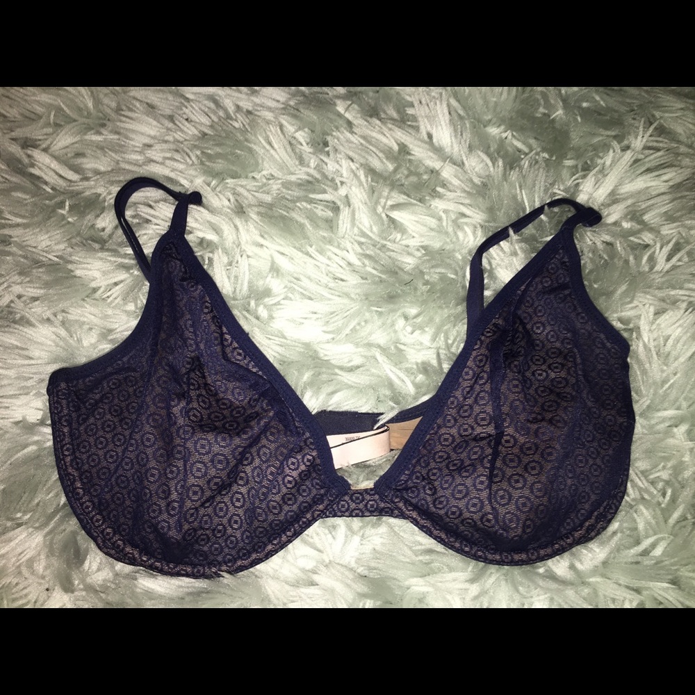 Unlined Plunge Demi Bra (Mesh) 32DDD
