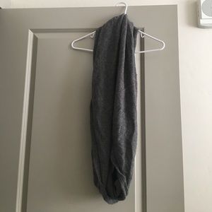 Grey wool infinity scarf
