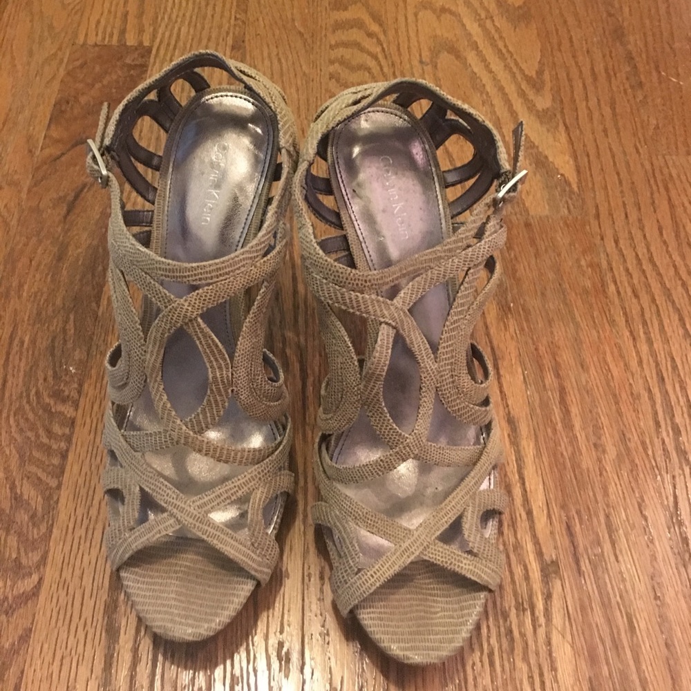 Calvin Klein strappy pumps. Size 8.