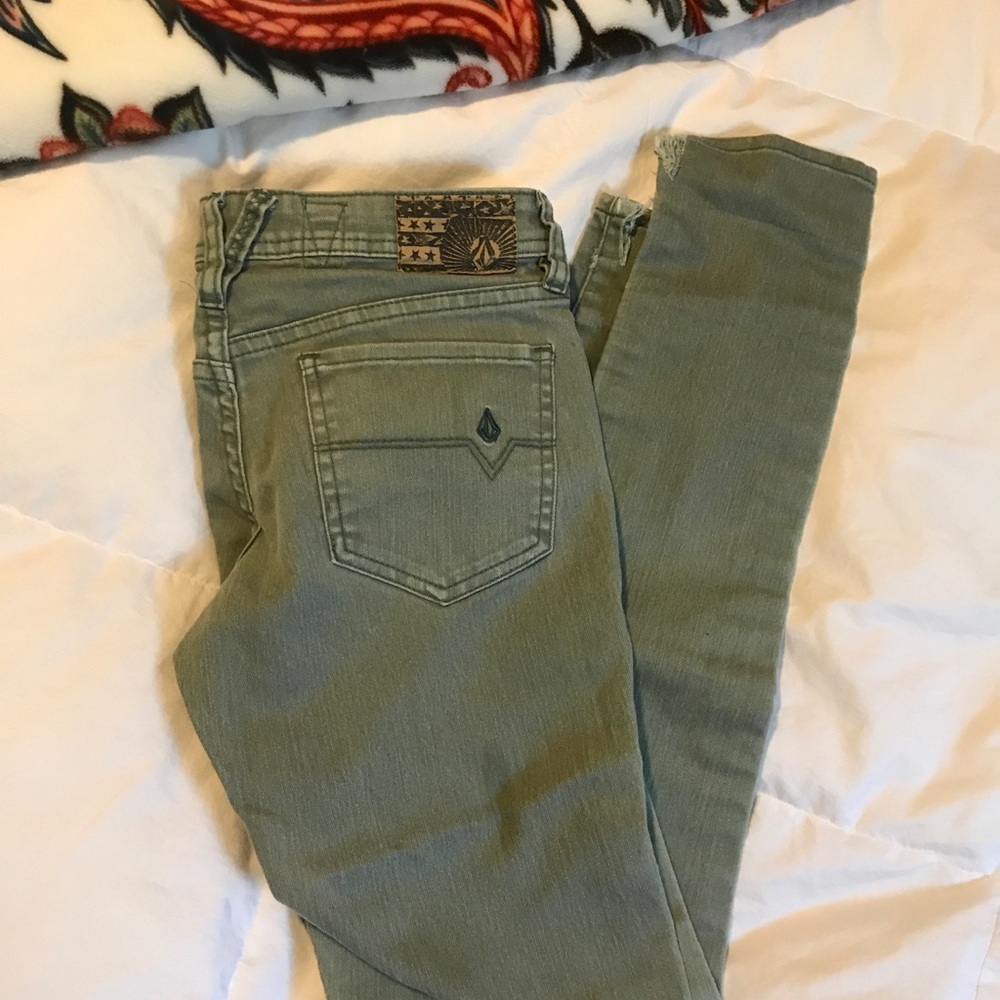 Olive VOLCOM skinny jeans