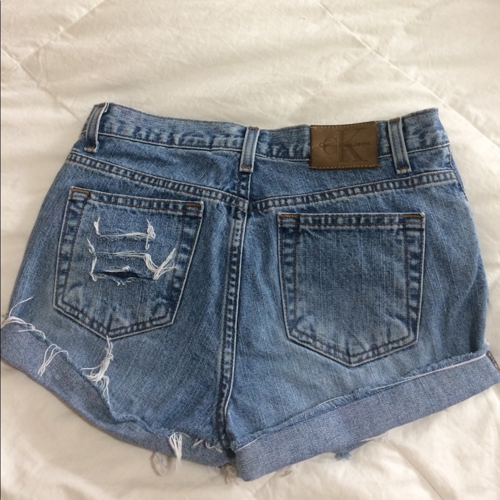 Calvin Klein distressed shorts