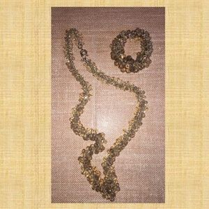 Crystal Beaded Necklace + Bracelet Set