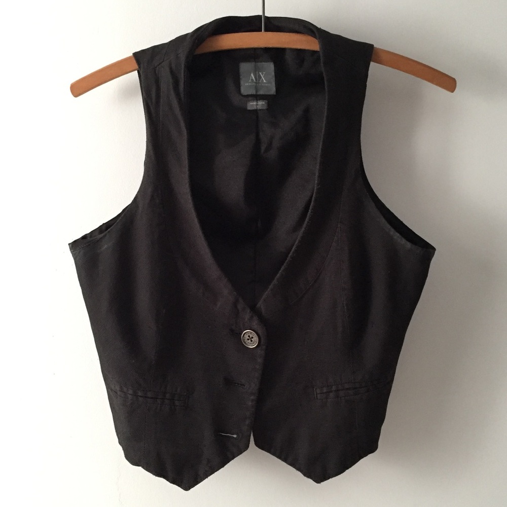 A/X Armani exchange black waistcoat vest