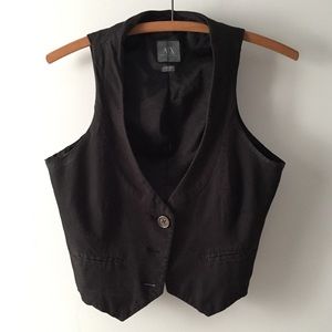 A/X Armani exchange black waistcoat vest