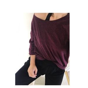 Slouchy maroon sweater