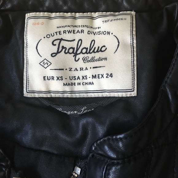 Zara faux leather zip-up shirt/jacket - Picture 2 of 4