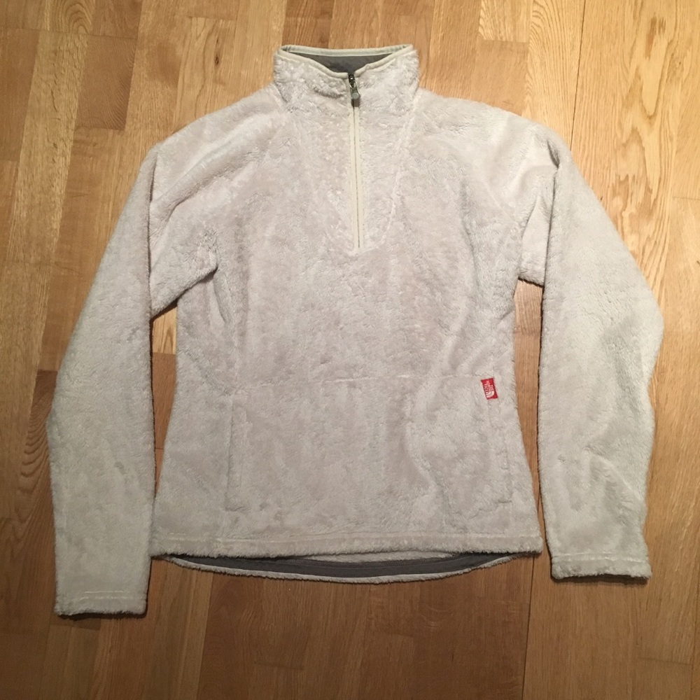 Fluffy Cream North Face Quarter Zip