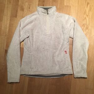 Fluffy Cream North Face Quarter Zip