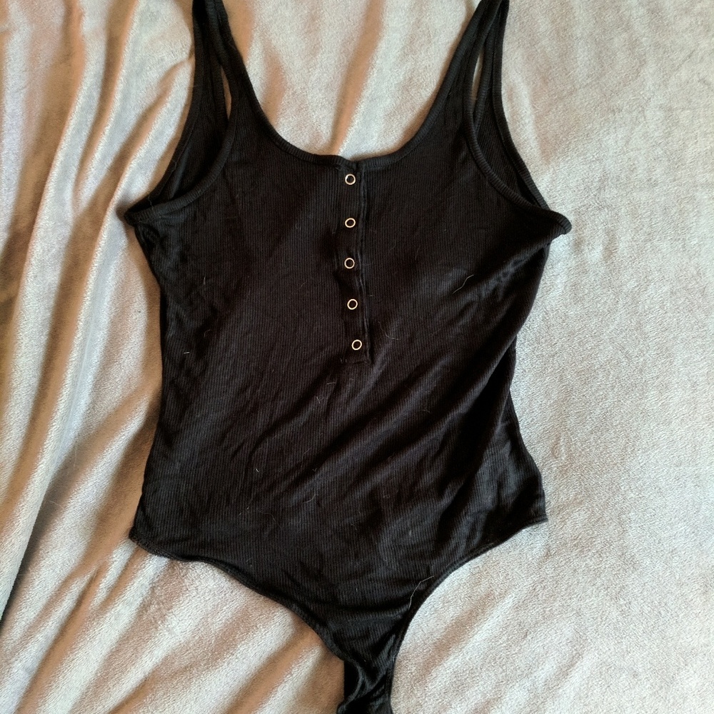 Black low back bodysuit