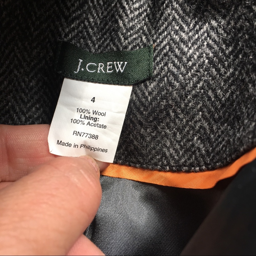 🛑SOLD J.crew Bella jacket irish wool herringbone - Picture 7 of 8