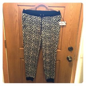 Leopard velour pants