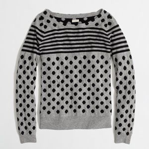 *SOLD* J.Crew Factory Warmspun Stripe-dot Sweater