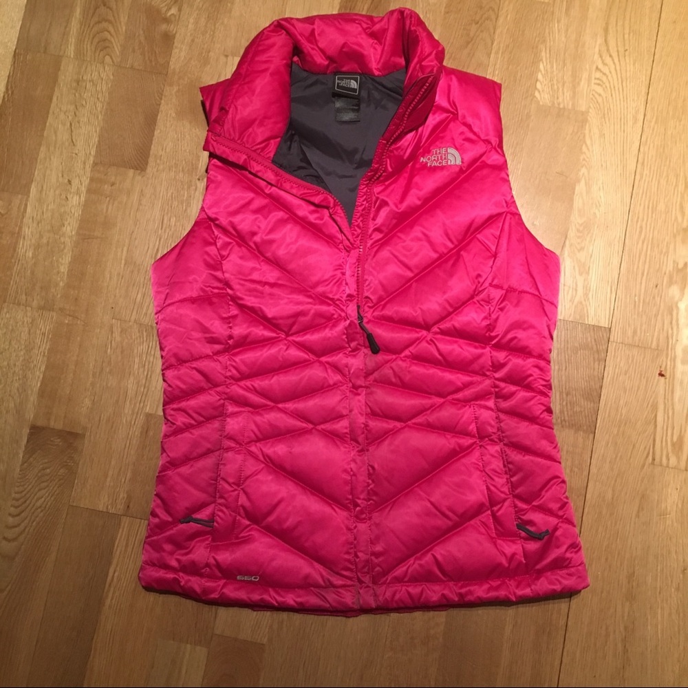 Pink North Face Vest