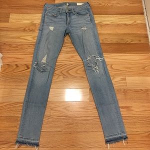 Rag and bone distress jeans