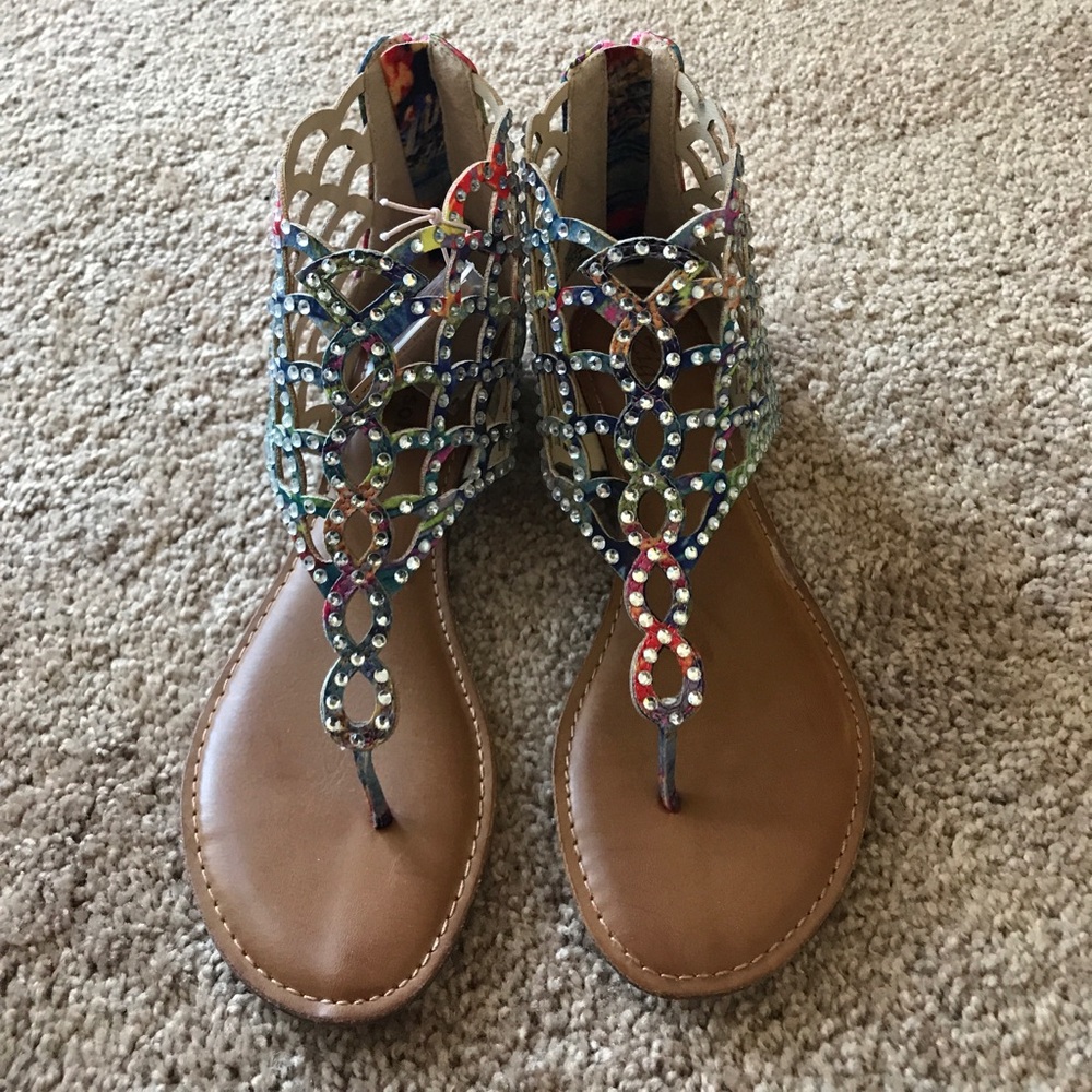Zigi Soho Melaa Multi Color Sandals size 7.5